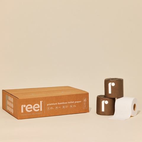 Reel, Tree-Free, 100% Bamboo Toilet Paper (Box of 24 rolls) : :  Health & Personal Care